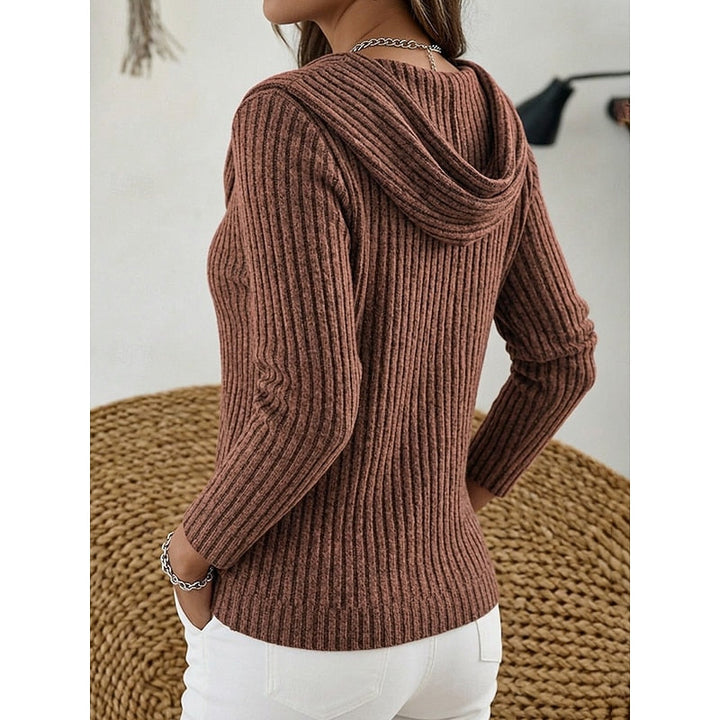 Lucy ribbed cowl neck jumper – image 6