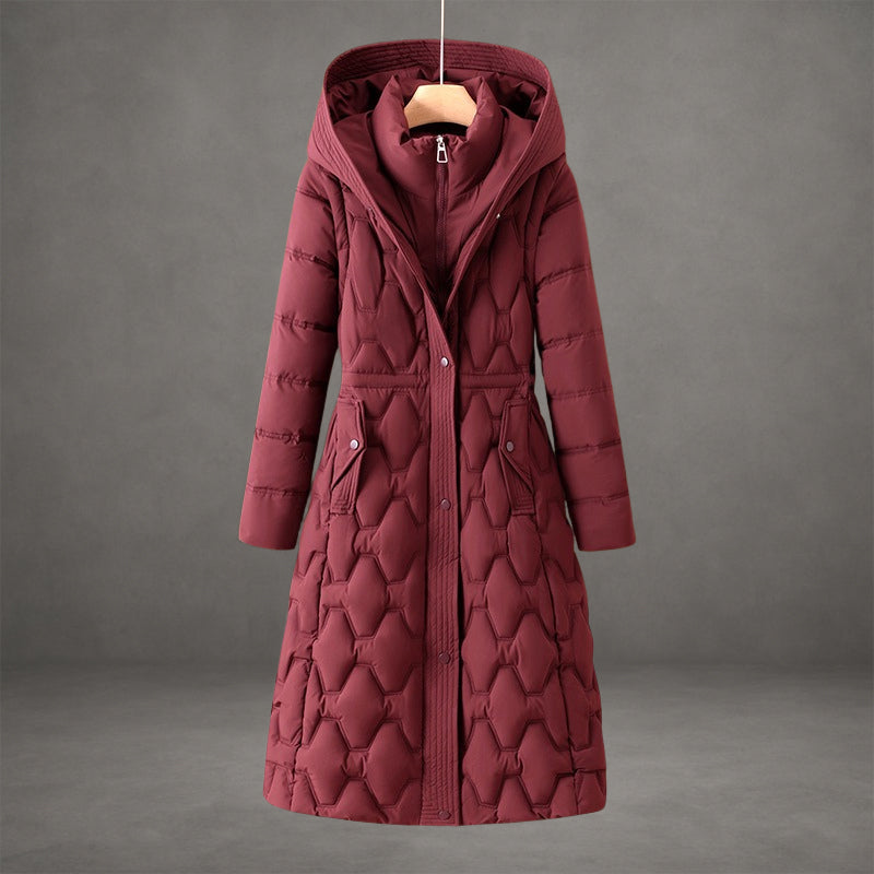 Philomena below the knee quilted winter coat