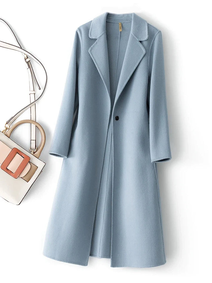 Theodora reversible pure wool coat