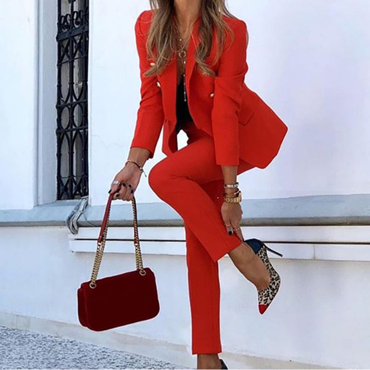Adela blazer and slim leg trouser suit – image 3