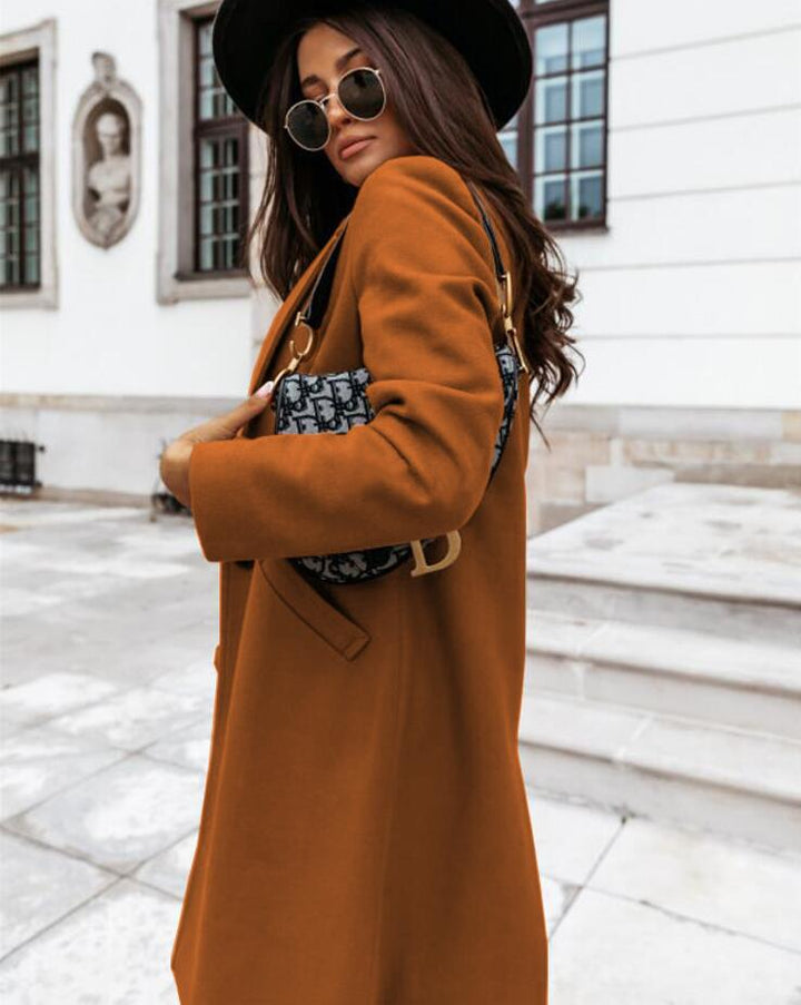 Florentina long lapel button coat – image 10