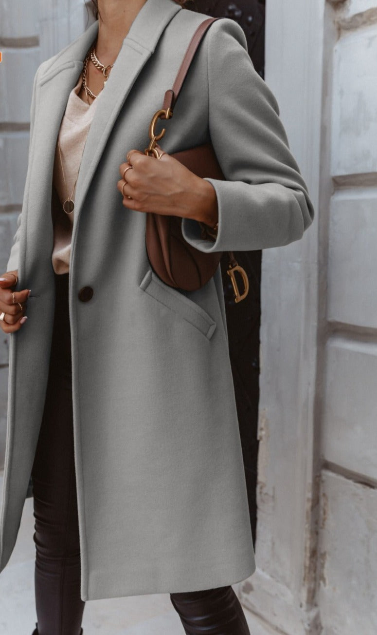 Florentina long lapel button coat – image 11