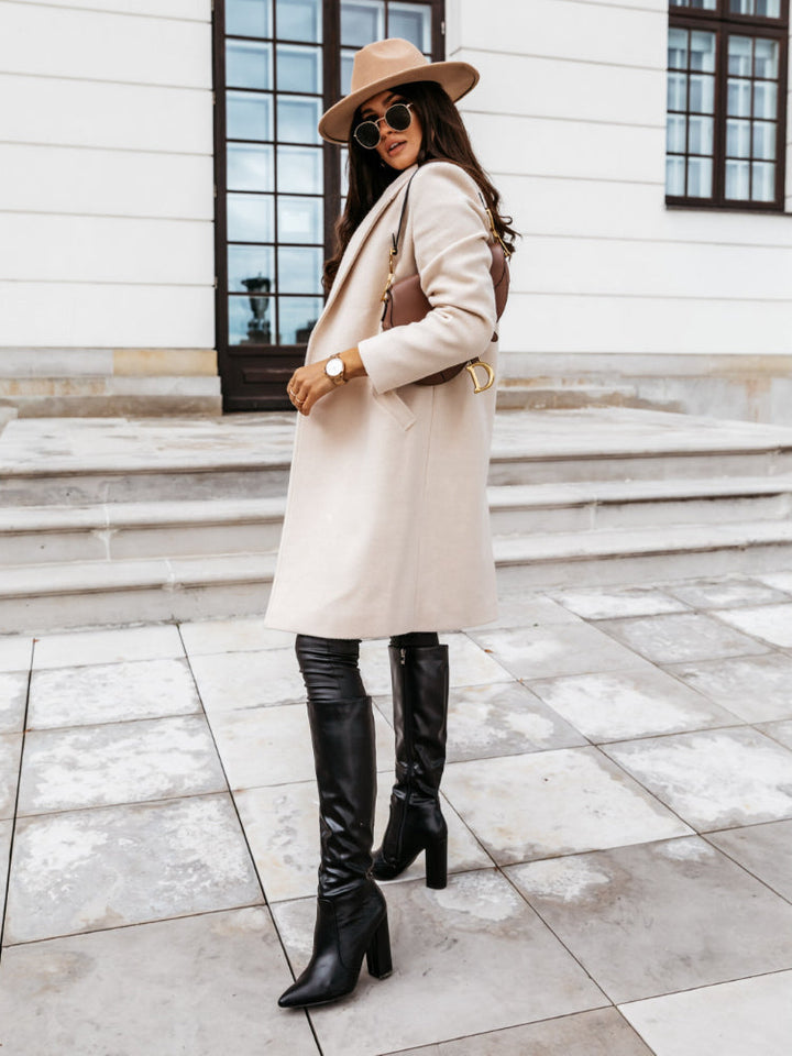 Florentina long lapel button coat