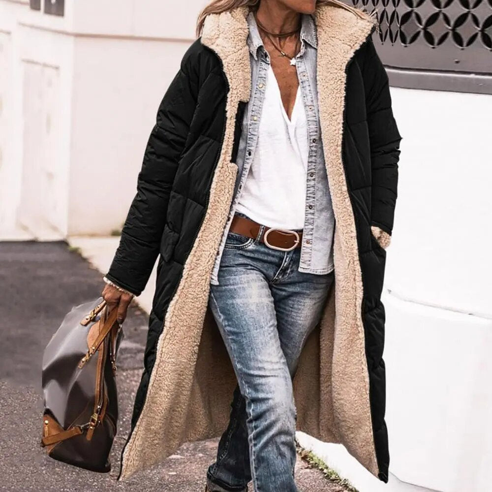 Gwladys reversible long hooded puffer coat – image 2