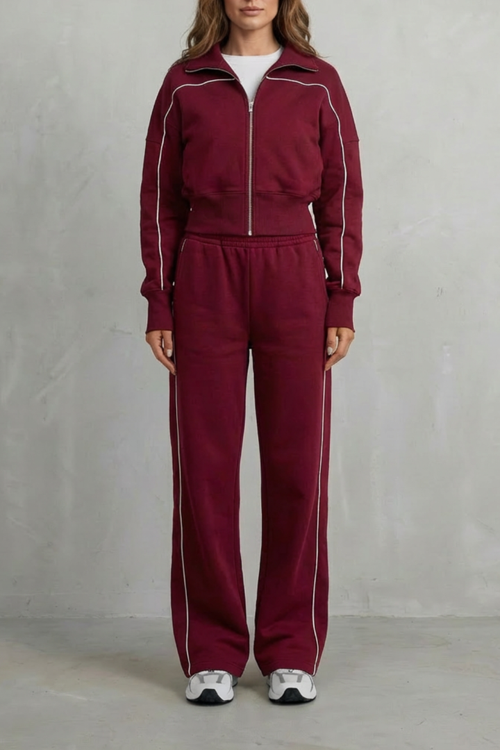 Annis zip up cardigan and wide leg trouser set – image 11