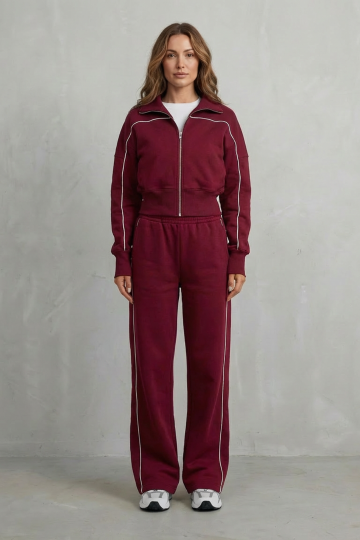 Annis zip up cardigan and wide leg trouser set – image 12
