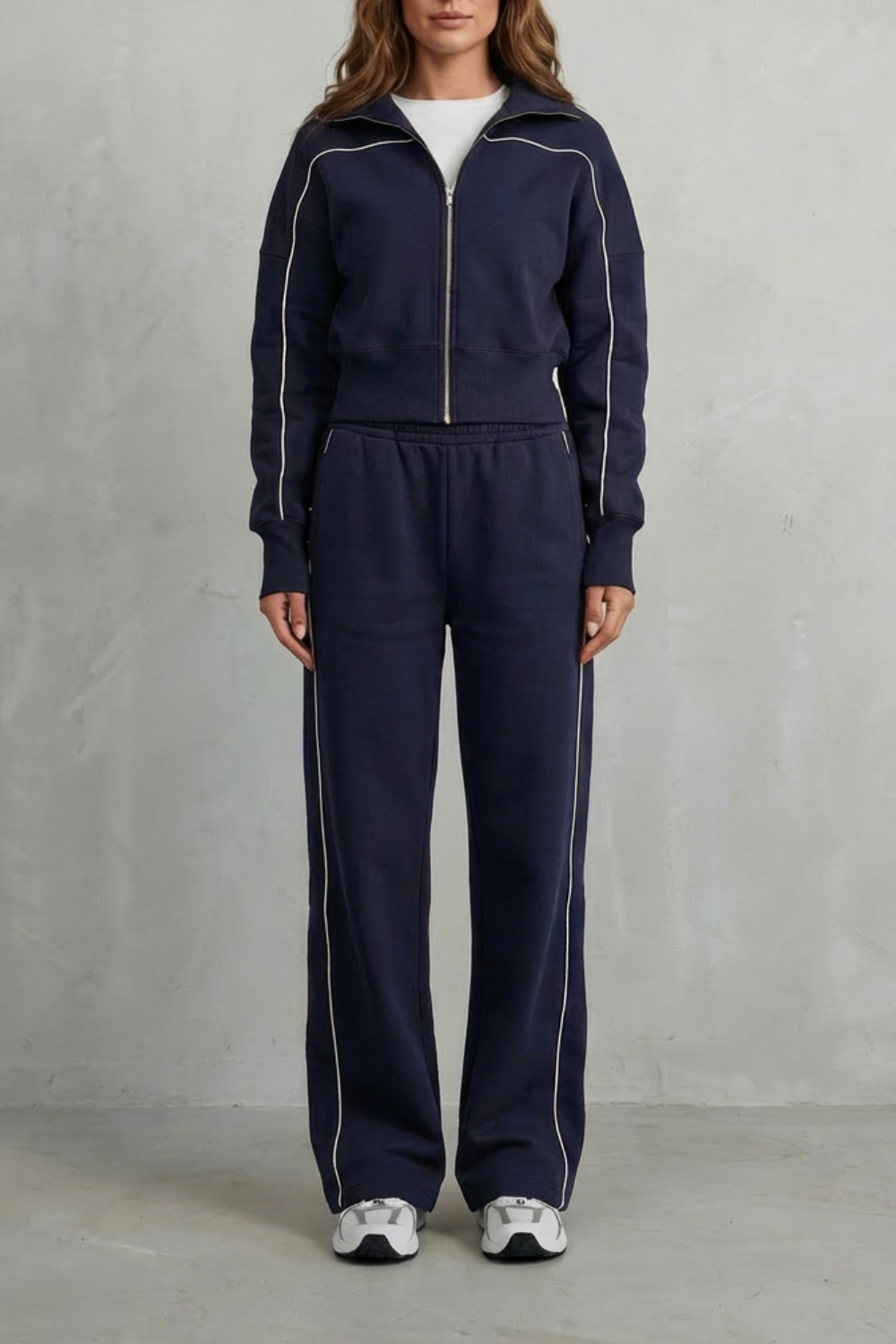 Annis zip up cardigan and wide leg trouser set – image 15
