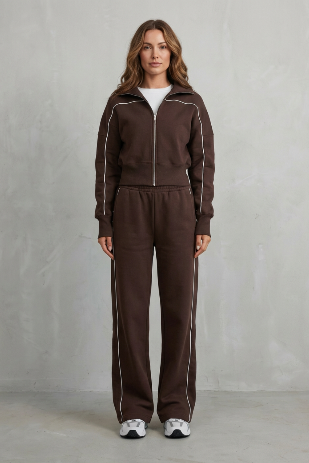 Annis zip up cardigan and wide leg trouser set – image 2