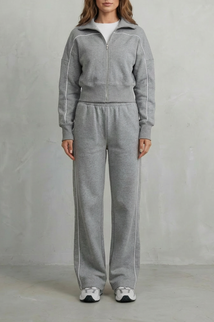 Annis zip up cardigan and wide leg trouser set – image 5