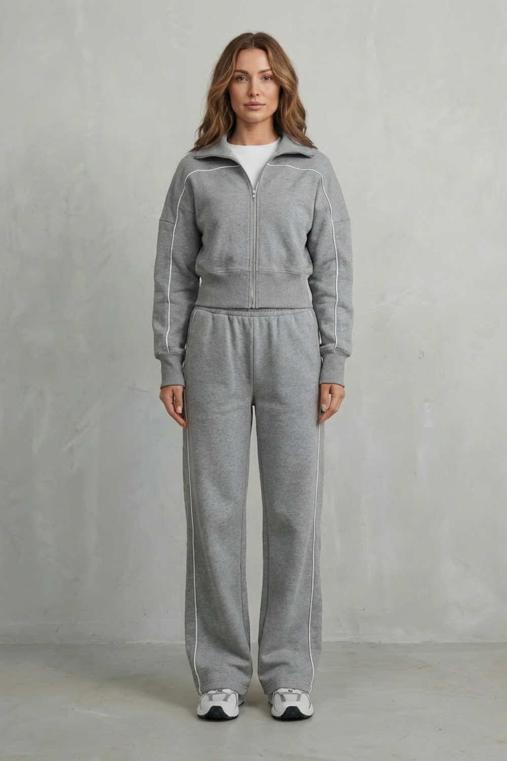 Annis zip up cardigan and wide leg trouser set – image 6