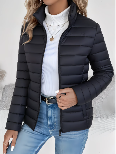 Liberty stand collar quilted jacket – image 2