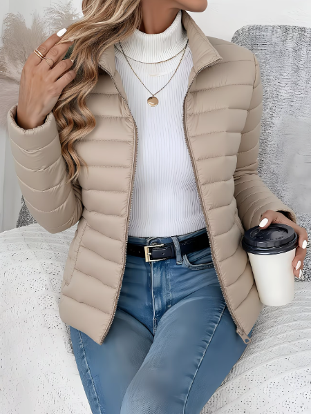 Liberty stand collar quilted jacket – image 3