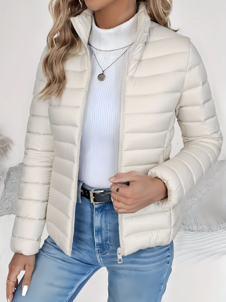 Liberty stand collar quilted jacket – image 5