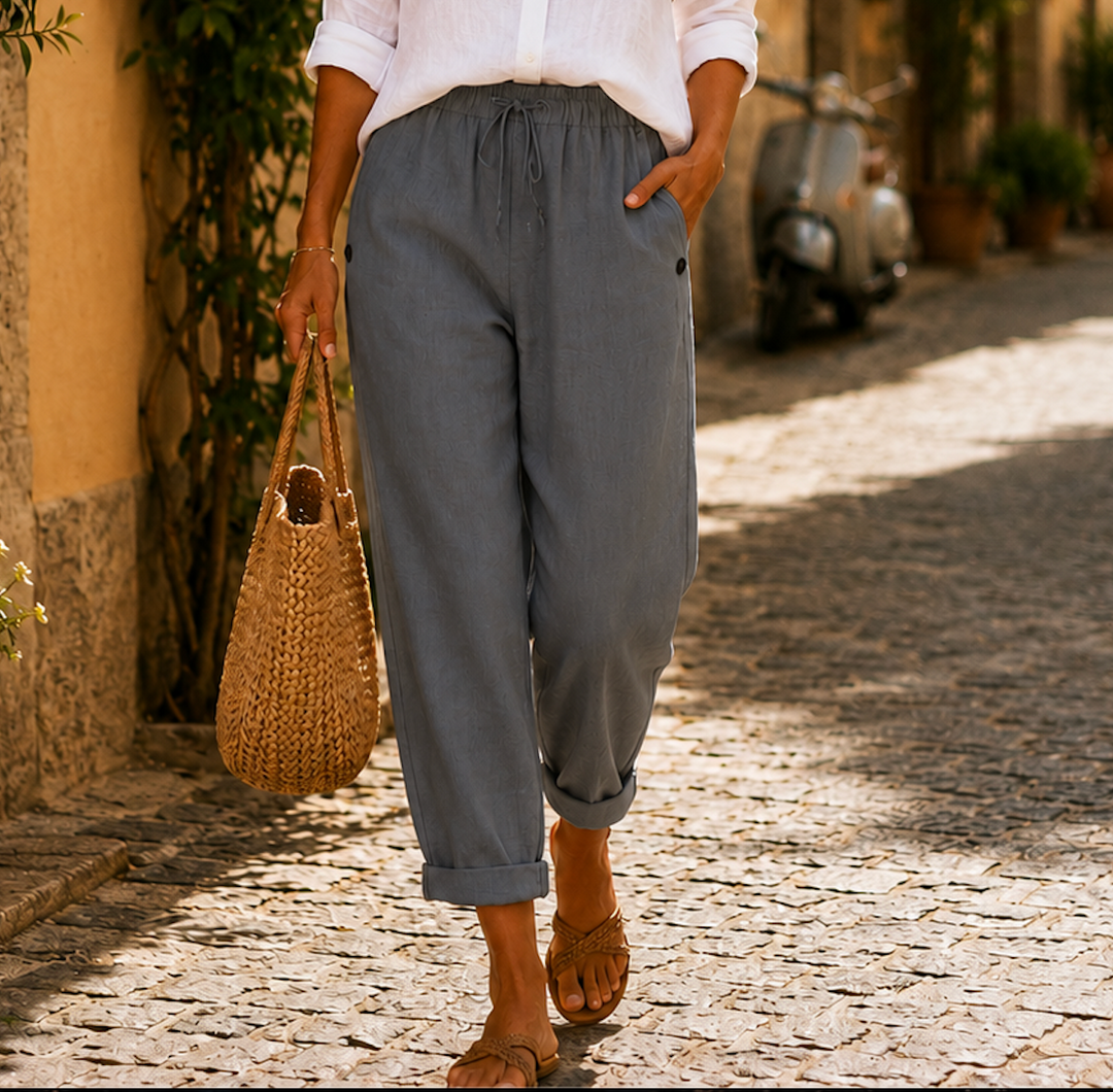 Olivia relaxed wide leg summer trousers – image 4