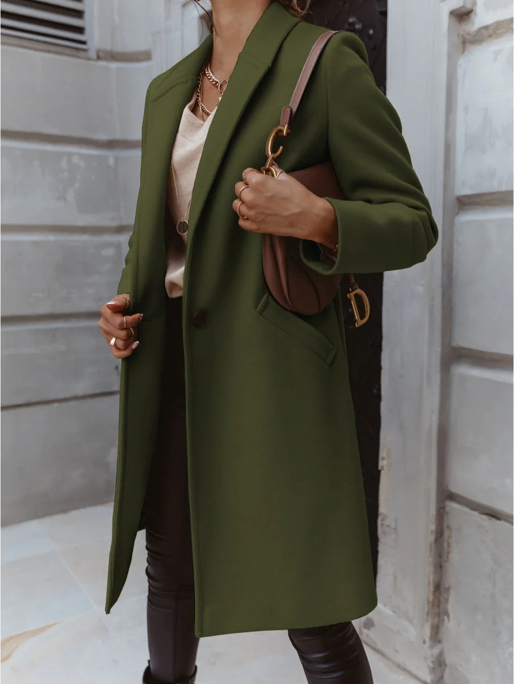 Florentina long lapel button coat – image 5