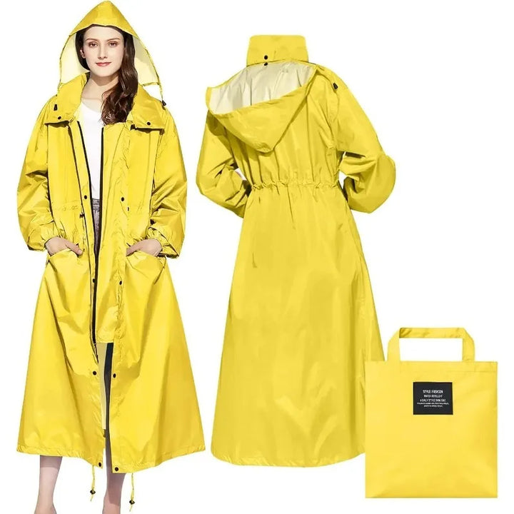 Cecilie packable longline raincoat with hood – image 11