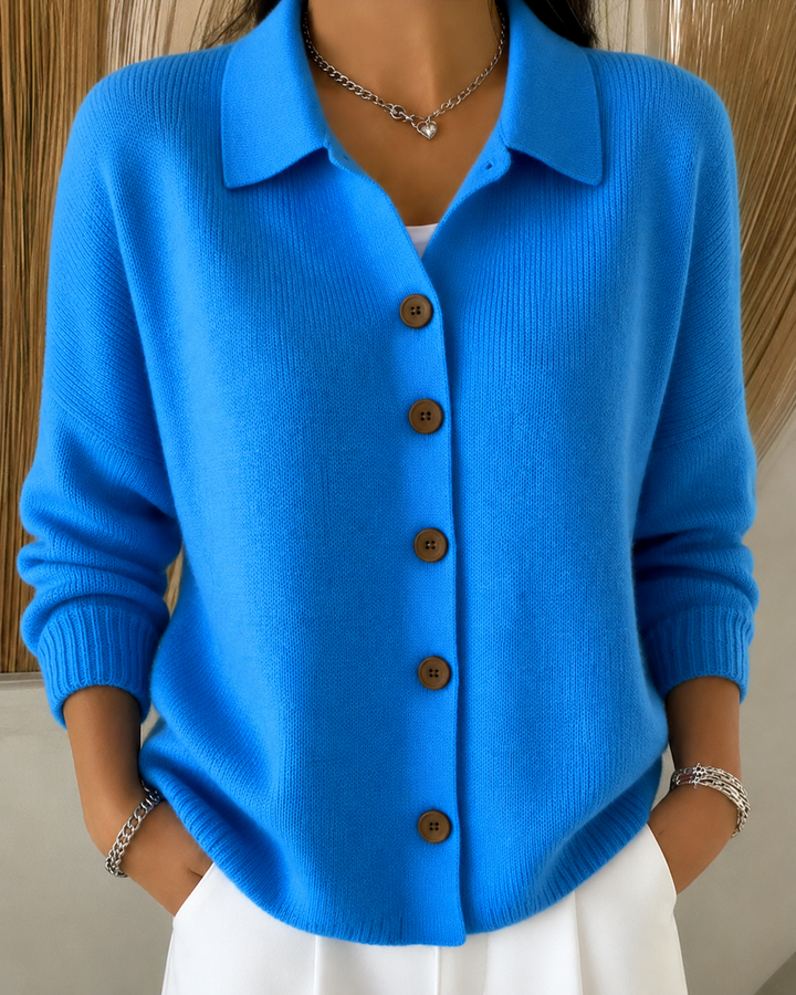 Juniper button collar cardigan sweater