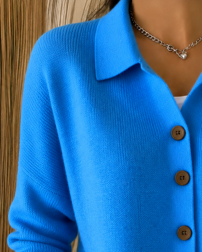 Juniper button collar cardigan sweater – image 2