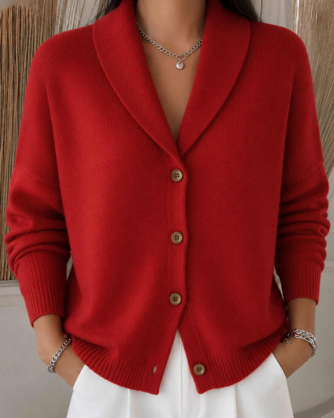 Juniper button collar cardigan sweater – image 3