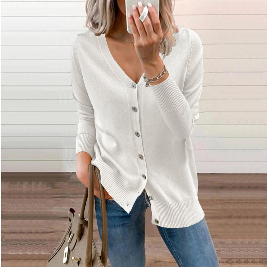 Saffron soft knit V neck cardigan – image 10