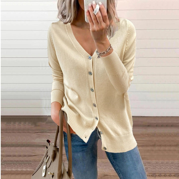 Saffron soft knit V neck cardigan – image 2