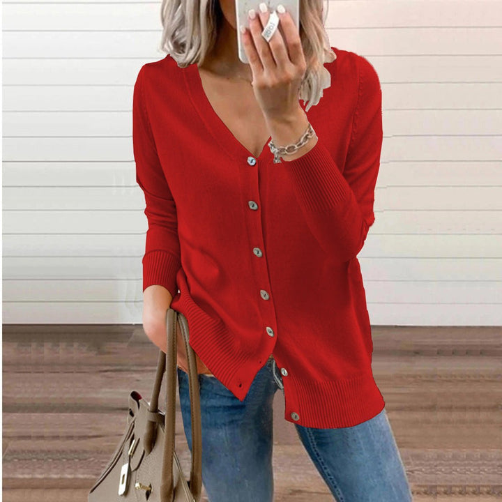 Saffron soft knit V neck cardigan – image 6