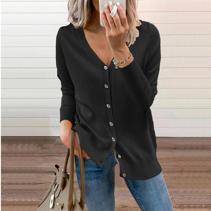 Saffron soft knit V neck cardigan – image 7
