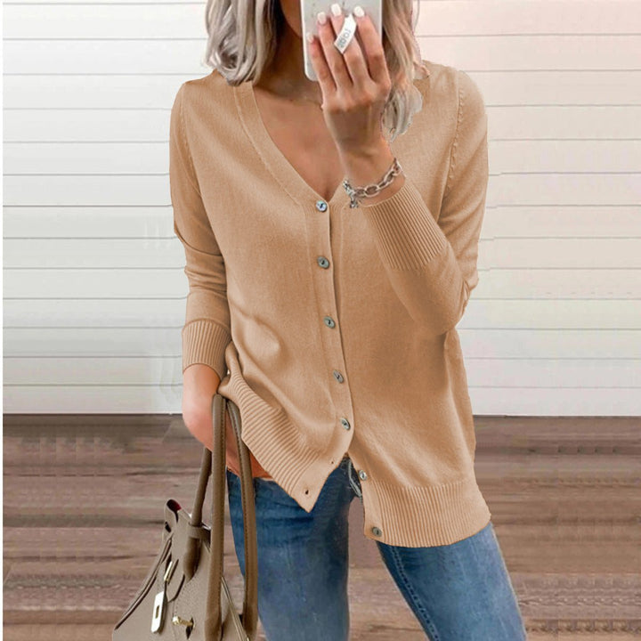 Saffron soft knit V neck cardigan – image 8