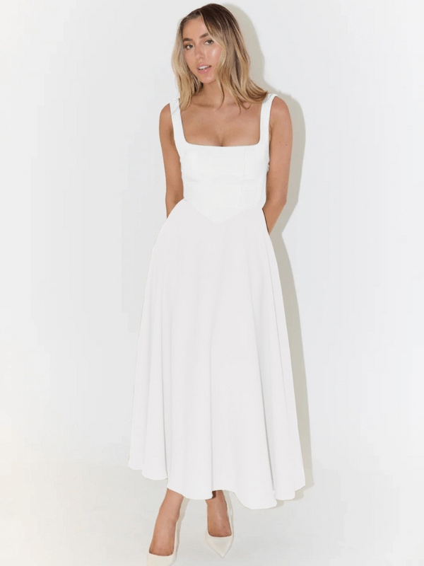 Arwen flowing square neck midi dress – image 15