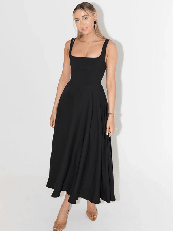 Arwen flowing square neck midi dress – image 7