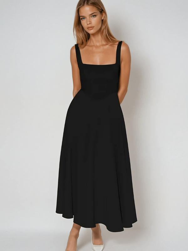 Arwen flowing square neck midi dress – image 11