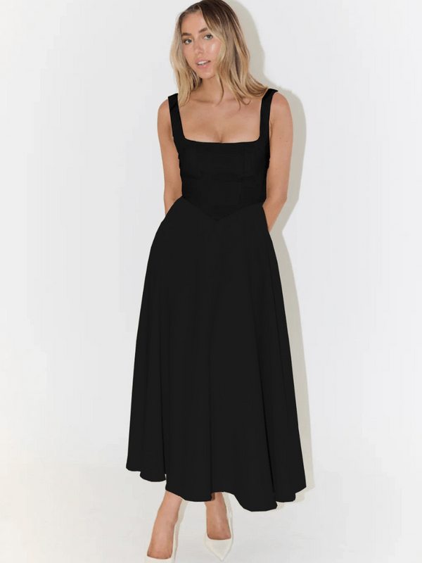 Arwen flowing square neck midi dress – image 13