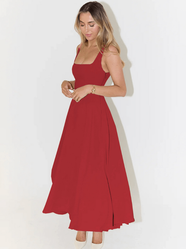 Arwen flowing square neck midi dress – image 3