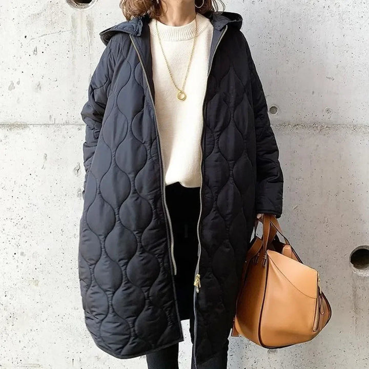 Lamorna longline quilted jacket with hood