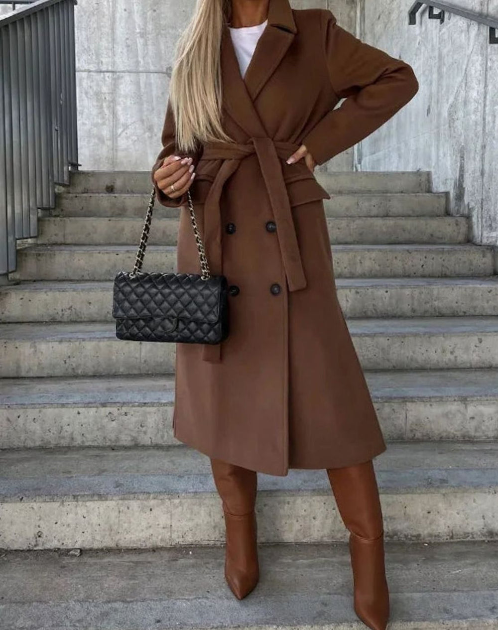 Cecily long double breasted wool coat – image 2