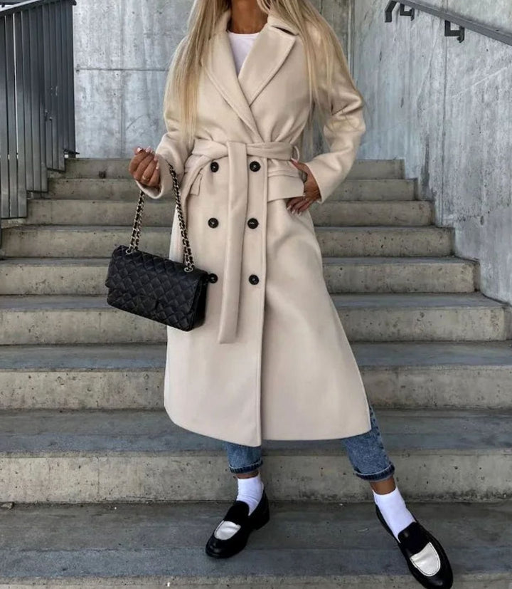 Cecily long double breasted wool coat – image 3