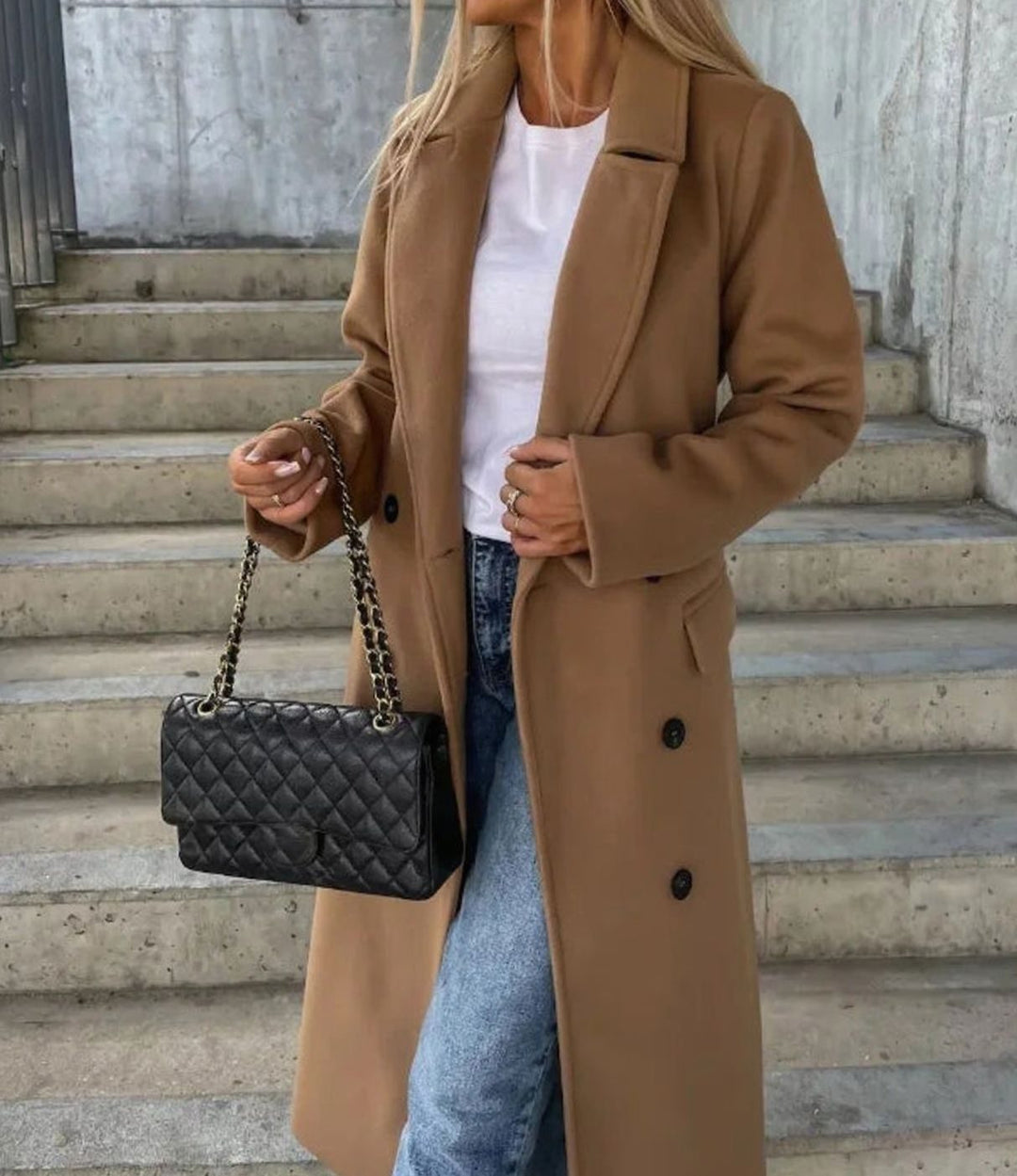 Cecily long double breasted wool coat – image 6