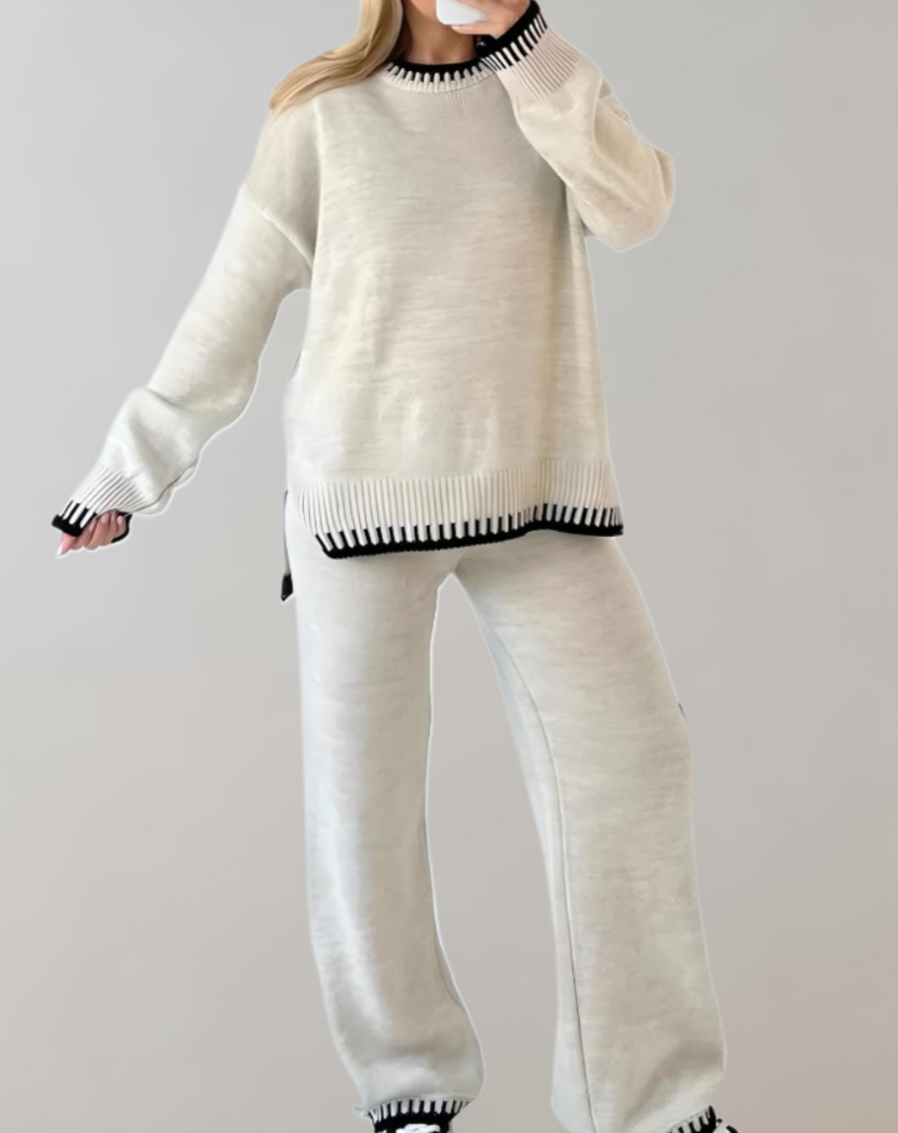 Ottavia oversized jumper and wide leg trouser set – image 2