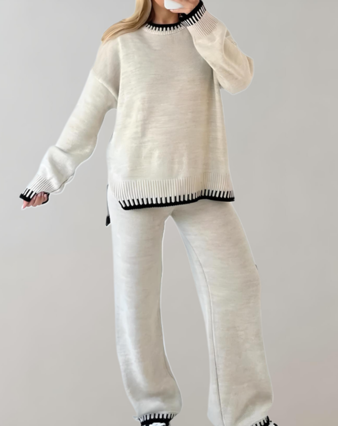 Ottavia oversized jumper and wide leg trouser set – image 2