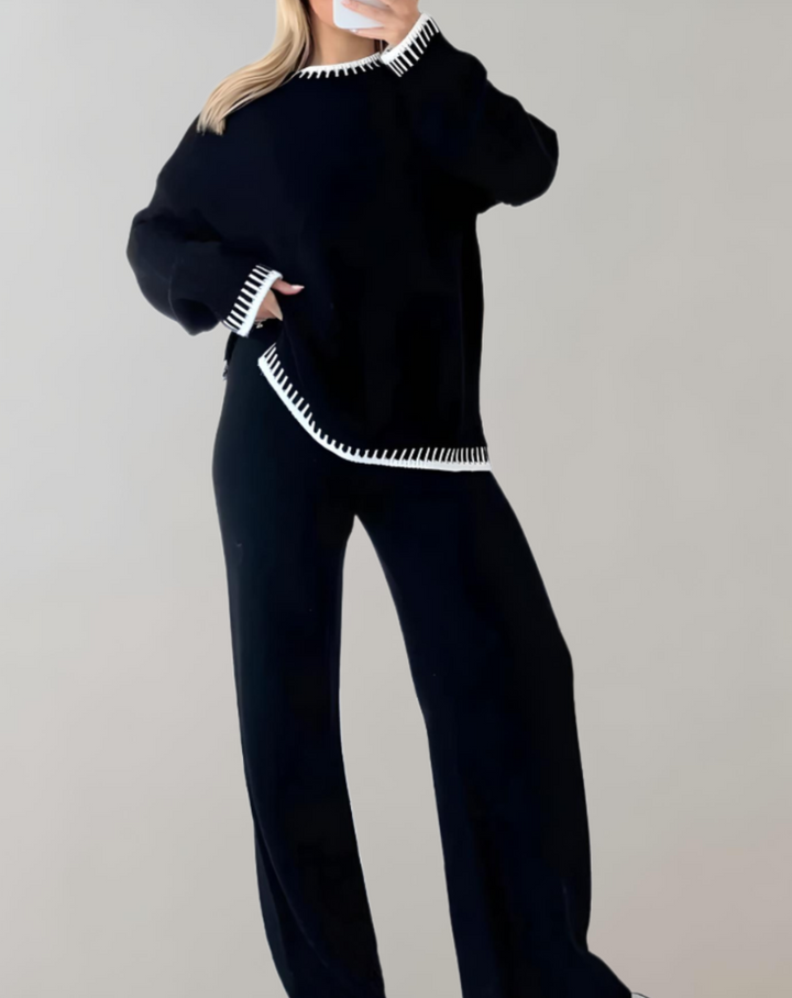 Ottavia oversized jumper and wide leg trouser set – image 3