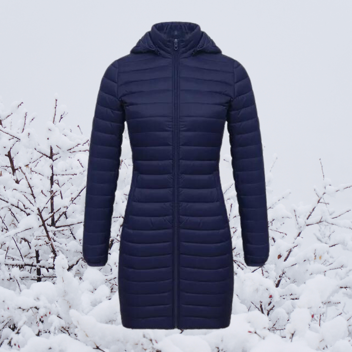 Zennor ultralight long hooded puffer parka – image 3