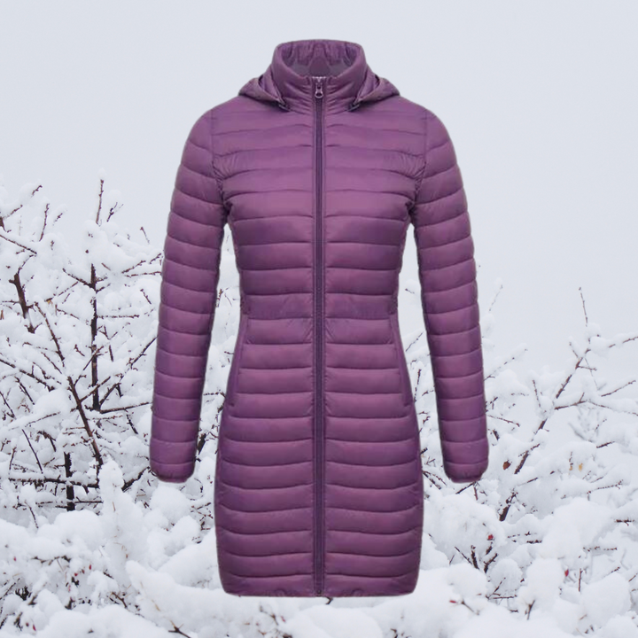 Zennor ultralight long hooded puffer parka – image 6