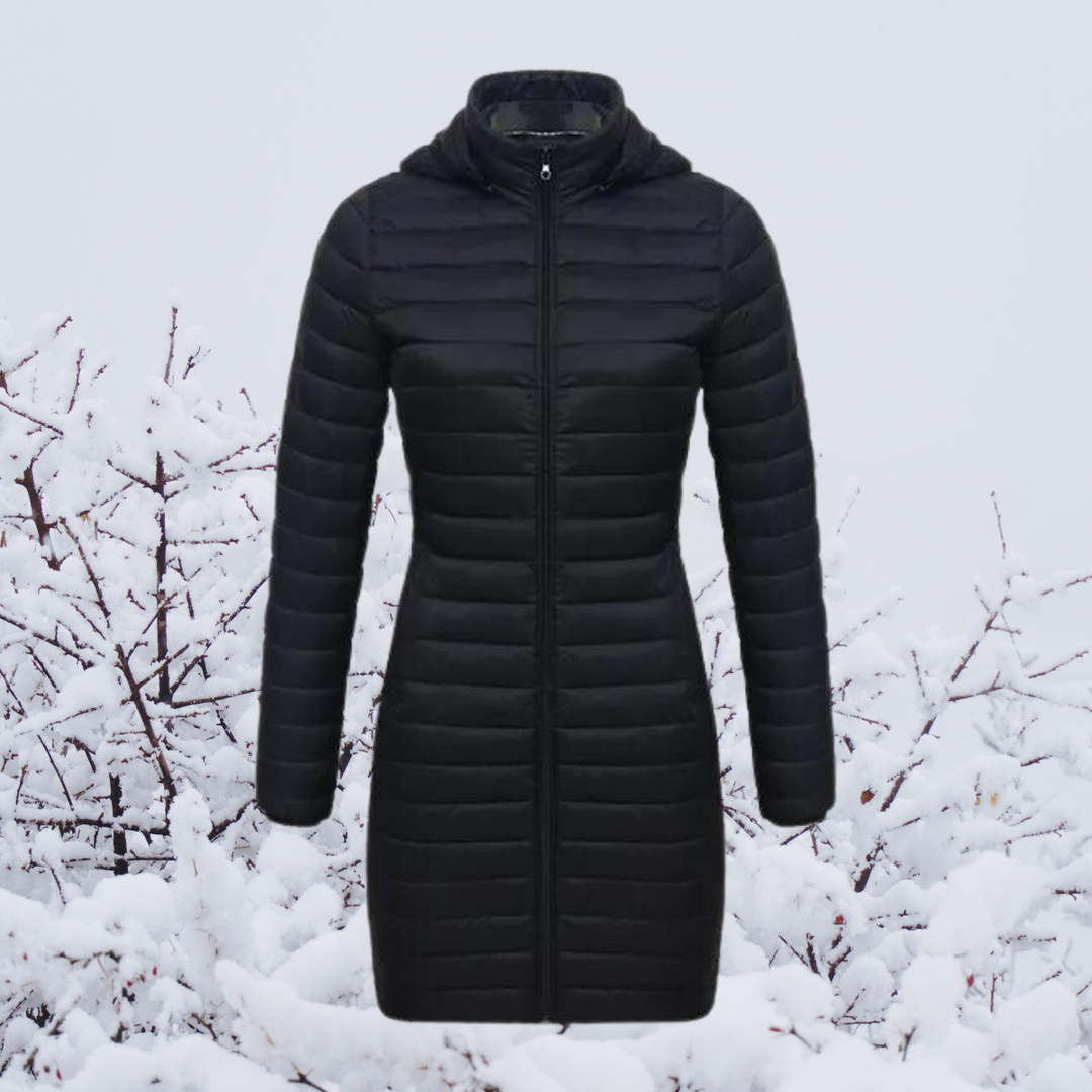 Zennor ultralight long hooded puffer parka – image 8