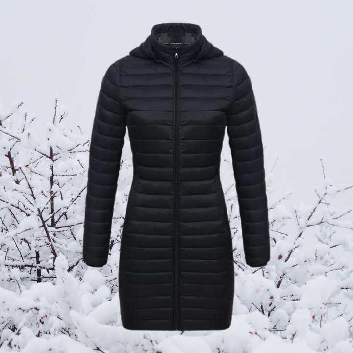 Zennor ultralight long hooded puffer parka – image 8