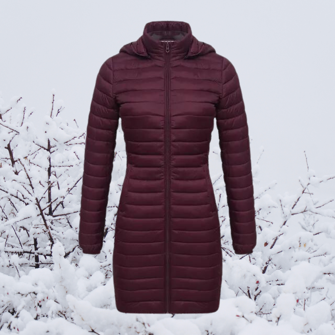 Zennor ultralight long hooded puffer parka – image 7