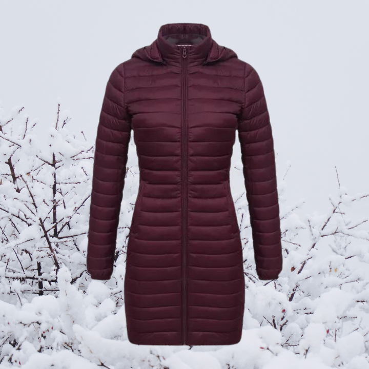Zennor ultralight long hooded puffer parka – image 7
