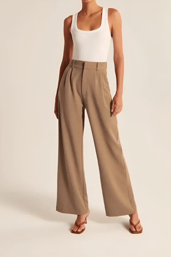 Ida sleek high waisted wide leg trousers – image 7