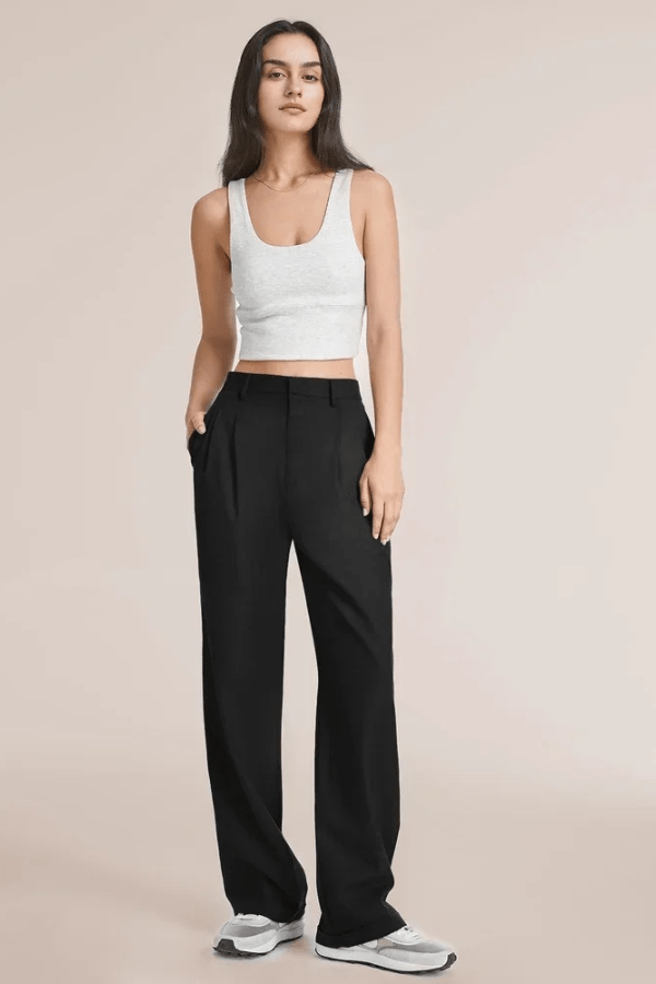Ida sleek high waisted wide leg trousers – image 4