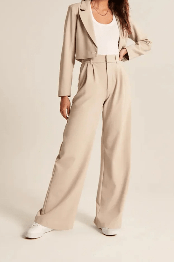 Ida sleek high waisted wide leg trousers – image 11