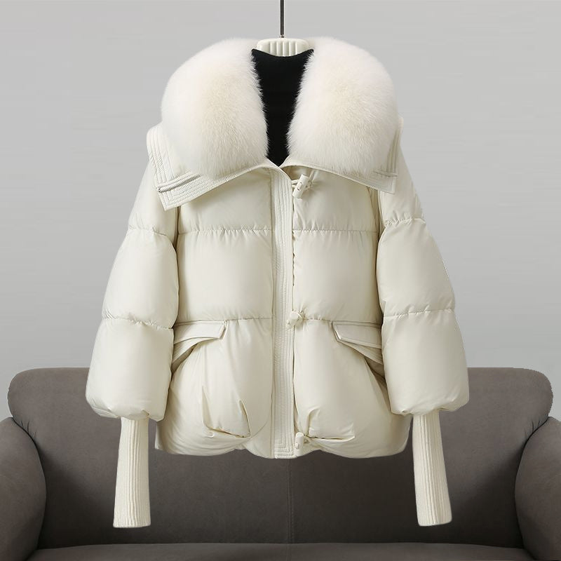 Hetty faux fur collar hooded puffer jacket – image 2